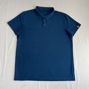 MAMMUT Polo Shirt Mens Size XL Blue‎ Collared Short Sleeve Stretch Preppy